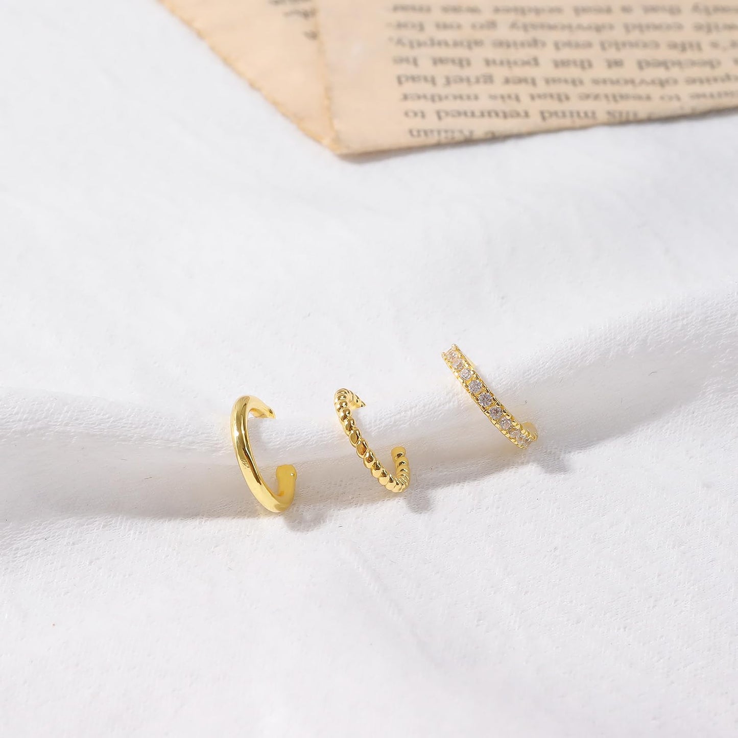 Ear Cuff Crawler Earrings for Women Helix Hook Earrings Wrap Snowflake Rhinestone Lightning Bolt Piercing Jewelry Trendy