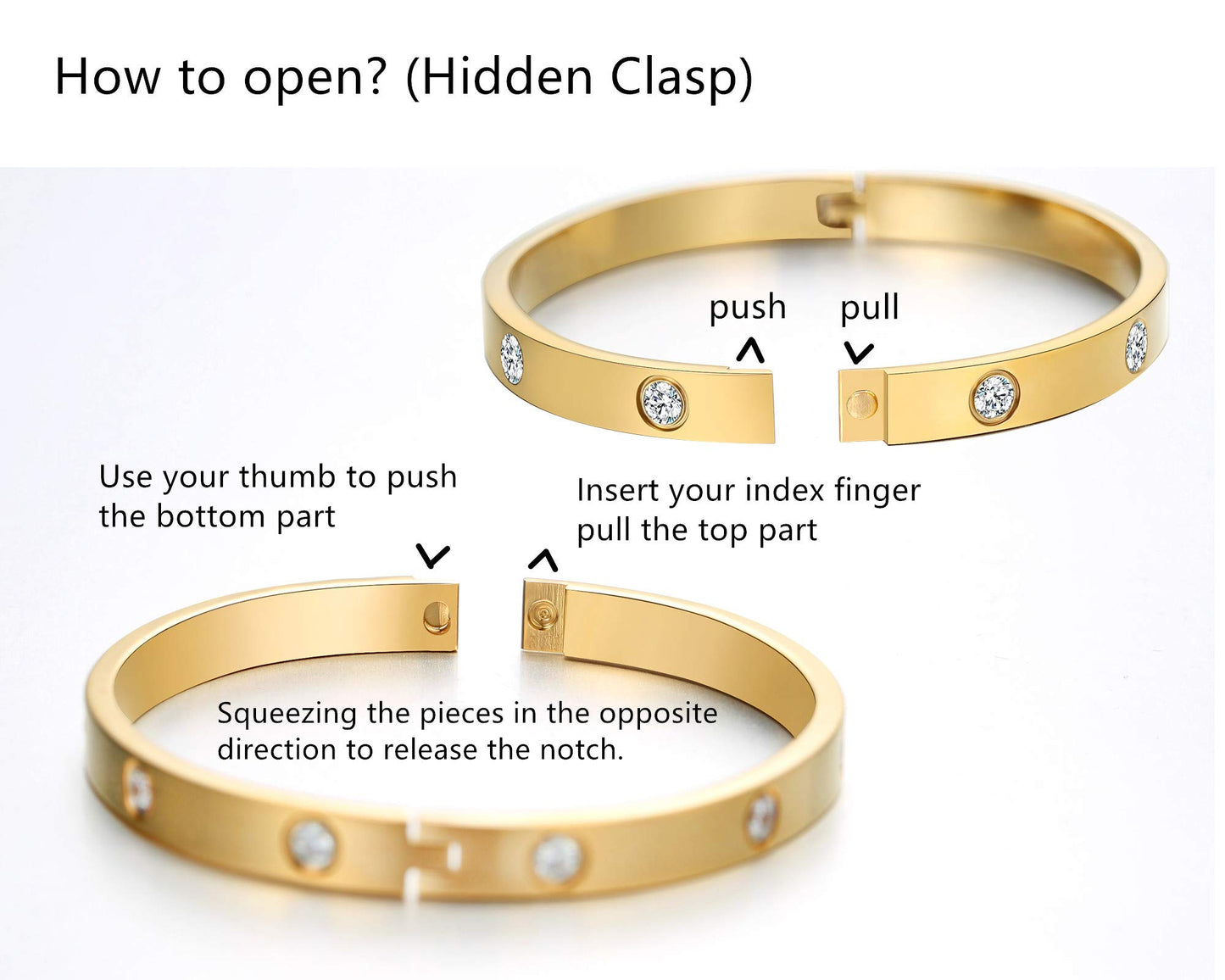 A D. ALLEN & DANMI. 18 K Gold Plated Love Bangle Bracelet Set Flexible Wide Wristband Bangle Bangle Set for Love